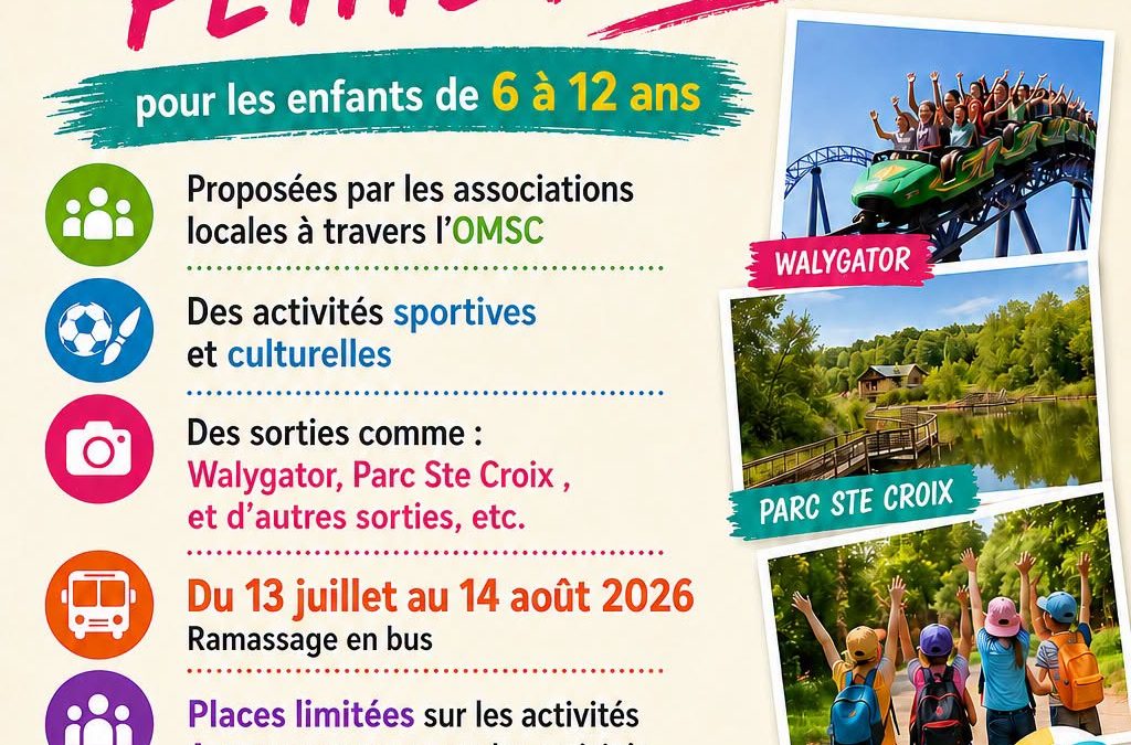 Animations Estivales : Programme et inscription (1er Juillet)