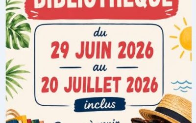 Fermeture estivale de la Bibliothèque