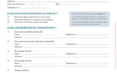 CCAS : Inscription au Registre des Personnes vulnérables et isolées