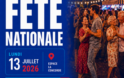 Lundi 13 Juillet : Fête Nationale